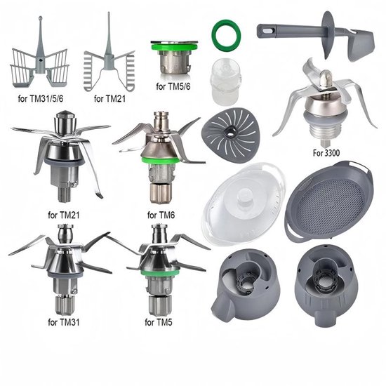 Roestvrijstalen mes voor Thermomix TM31 - Roestvrijstalen Blender Lemmet - Vervangingsmes voor keukenmachine, past in TM31, eenvoudig te installeren - Roestvrijstaal materiaal - 20×100×90 mm - Voor keukenmachine vervanging - Zilverkleurig — afbeelding 5