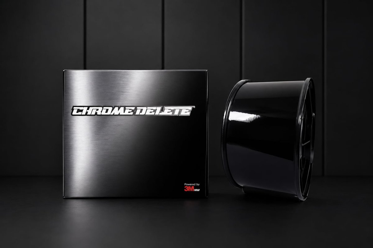 Chrome Delete® 3M™ 2080 Wrap Film Autostickers, Wrapfolie, Carwrapfolie in Black Gloss 20meter x 5cm