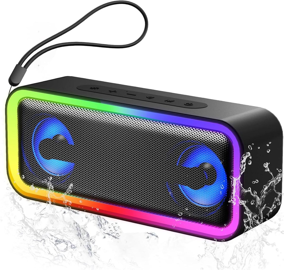 Draagbare Bluetooth Luidspreker - Muziekbox Geluid - Feest Muziek Afspelen - 30W Krachtig Geluid - 30 Uur Speeltijd - Zwart