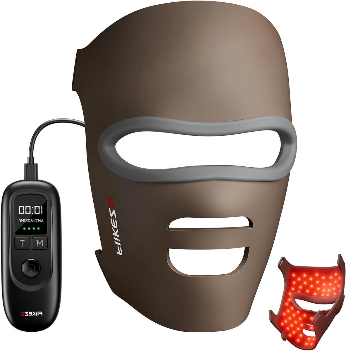 Gezichtsmasker Lichttherapie - Gezichtsbehandeling LED - Huidverbetering Thuis - 5 Golflengtes 4 Modi - 460 LEDs - Wit