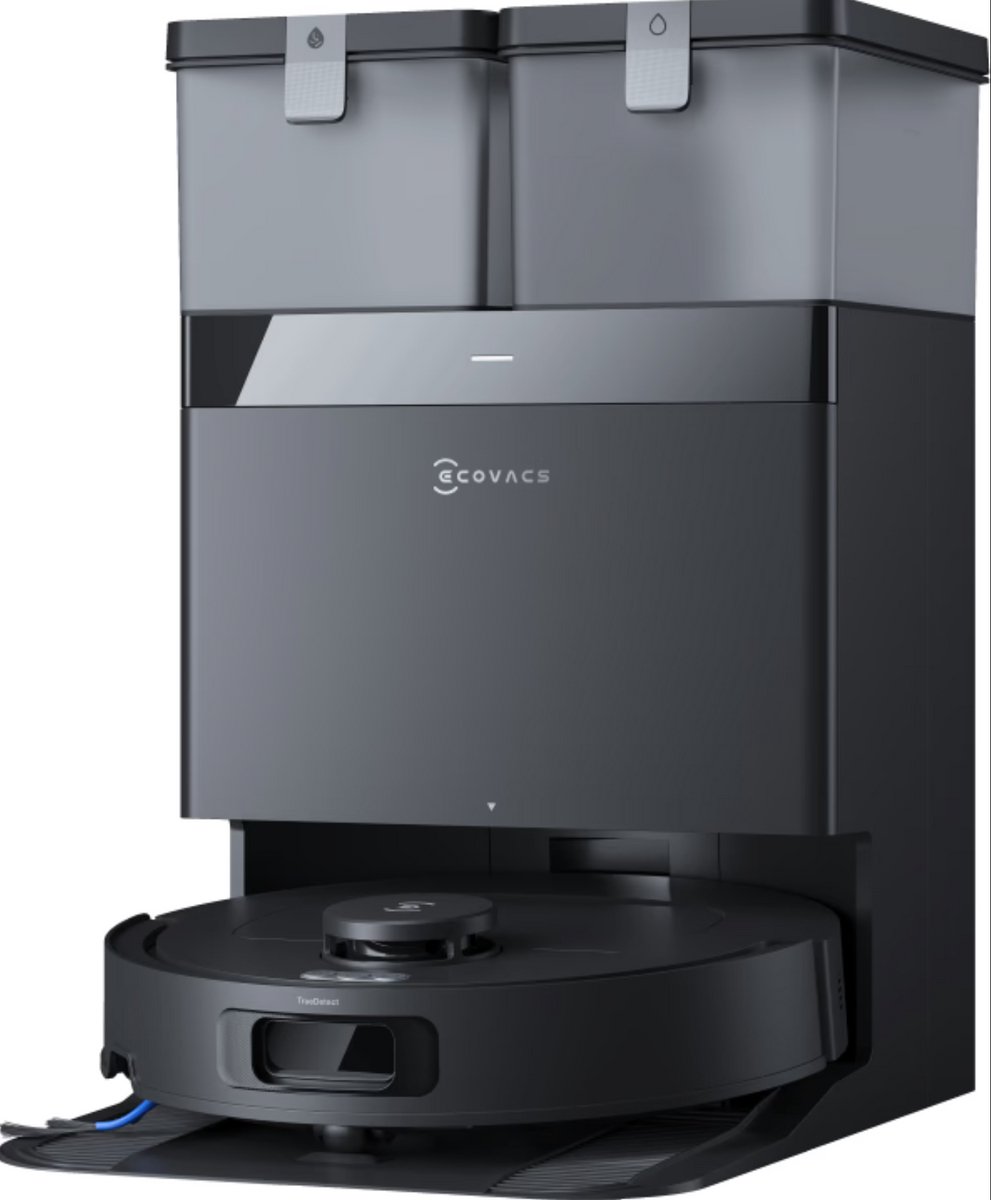 ECOVACS - DEEBOT T30C Gen 2 - Stofzuig en dweilrobot (Zwart) - 25.000 Pa zuigkracht- Zelfreinigende Robotstofzuiger met Warmwater – Dweilsysteem - Automatisch Leegstation - Geschikt voor dierenharen