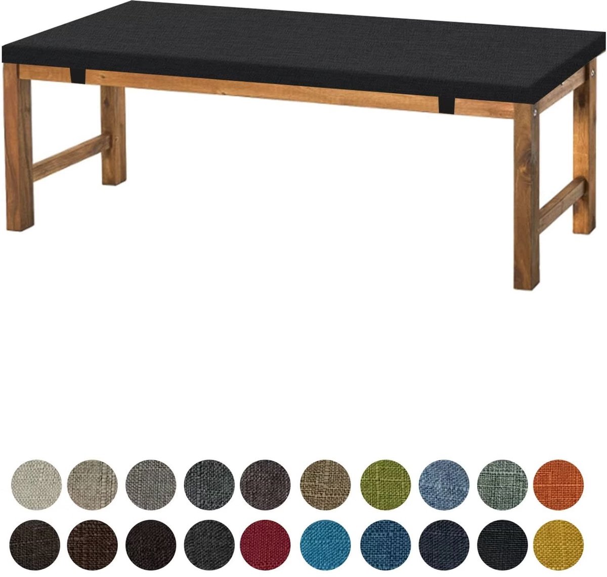 Bankkussen Zitkussen 140X35X5CM, Wasbaar Antislip Bankkussen Zitbedekking Comfortabele Bankpolster voor Bank, Vensterbank, Tuinmeubels, Terras, Binnen, Zwart
