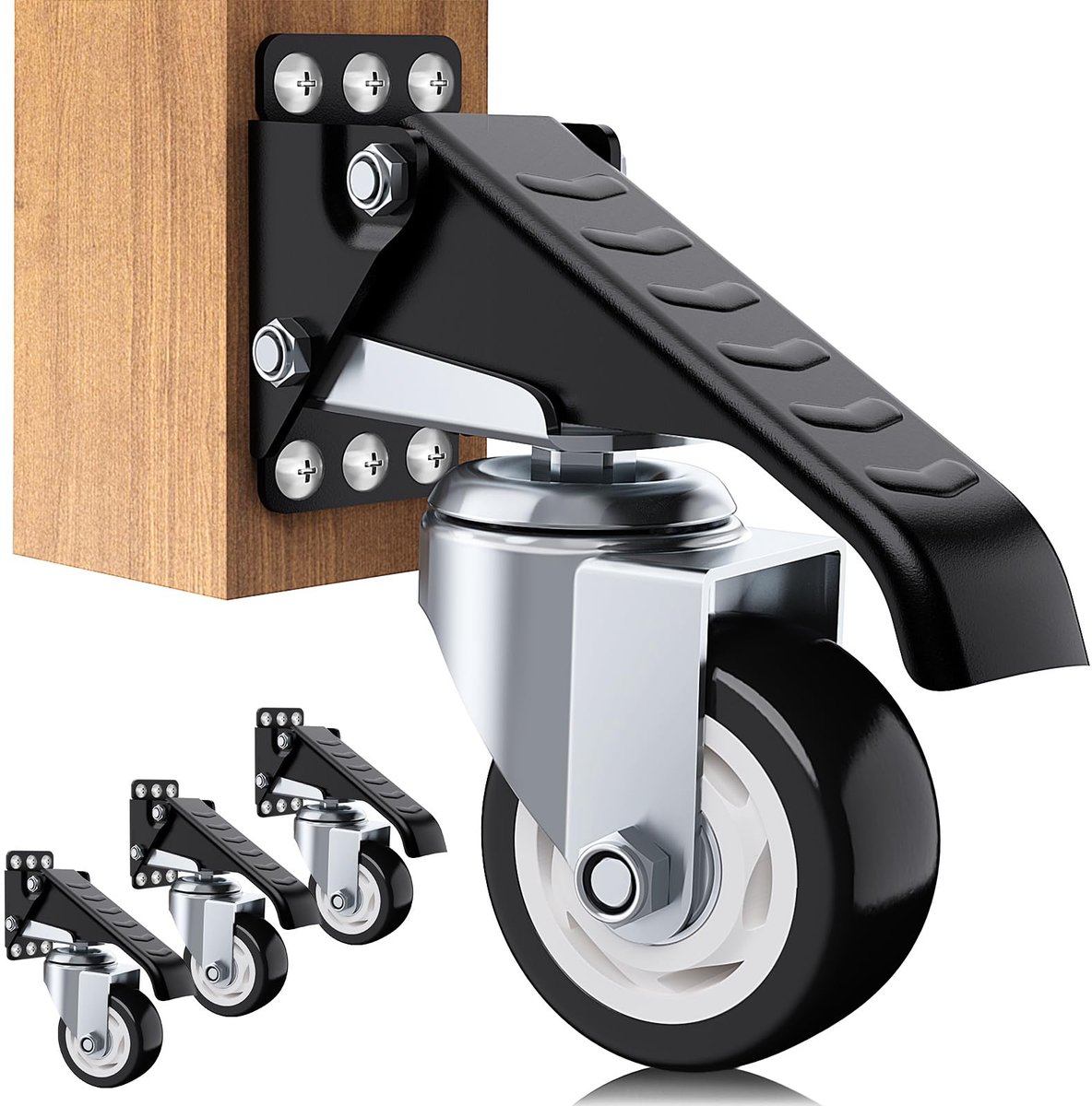 Zwenkwielen 400KG Heavy Duty Meubelwielen Zwenkwielen voor Meubels Bonus Installatie Sjabloon 4 Pack