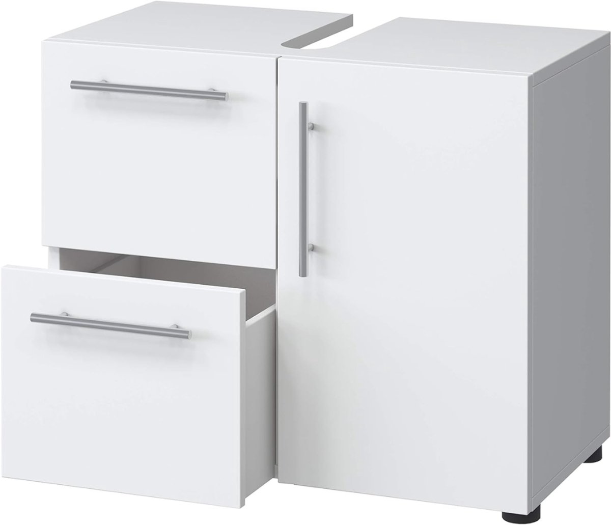 Wastafel Onderkast - Met Uitsparing - Badkamer Meubel Kastje -Wit