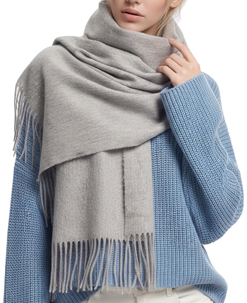80''*27'' Wollen Sjaal Voor Vrouwen Kasjmier Touch Dames Sjaals Geschenkdoos Sjaals en Wraps Winter Dikke Oversized Sjaal