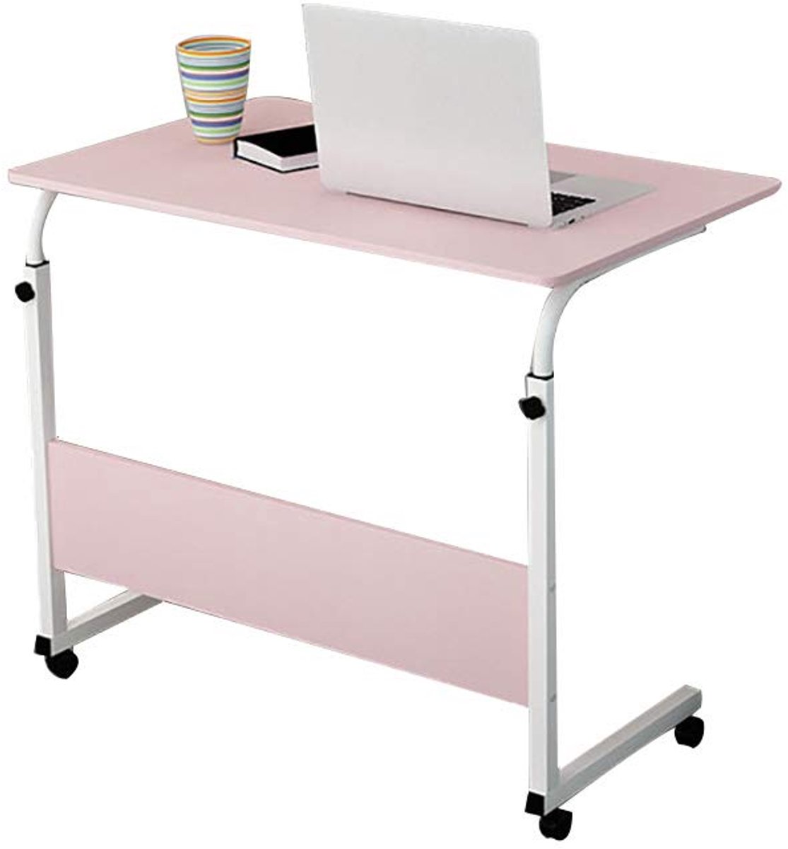 opvouwbare schrijftafel notebook tafel laptop bed tafel opvouwbare laptop bureau notebook in hoogte verstelbaar dienblad tafel bed tafel, 3 kleuren, 70-90cm (kleur: roze)