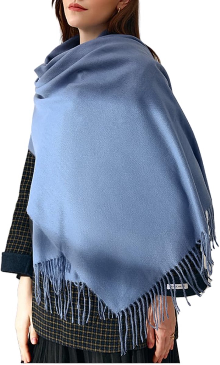 Wintersjaals voor dames, warm en zacht, omkeerbaar, lange wintersjaal, stola, elegante ceremonie, sjaal, lang, dik, warm cadeau, Kerstmis, dames, verjaardag