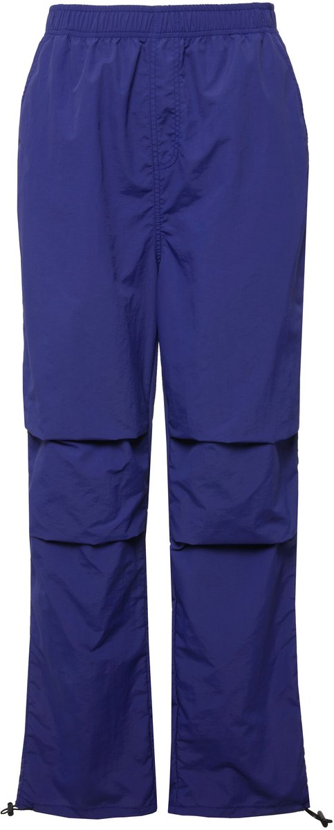 Studio Untold - Dames - Pilotenbroek wide legs elastische tailleband knieplooien - Blauw - Maat L