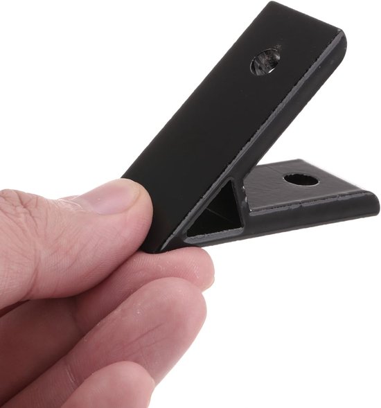 Hoekbeugels van 45 graden, 4 stuks, 5,99 x 2,21 cm, aluminium extrusieprofiel accessoires, hoekbeugel-verbindingsconnectoren voor 3030-serie (zwart) — afbeelding 2