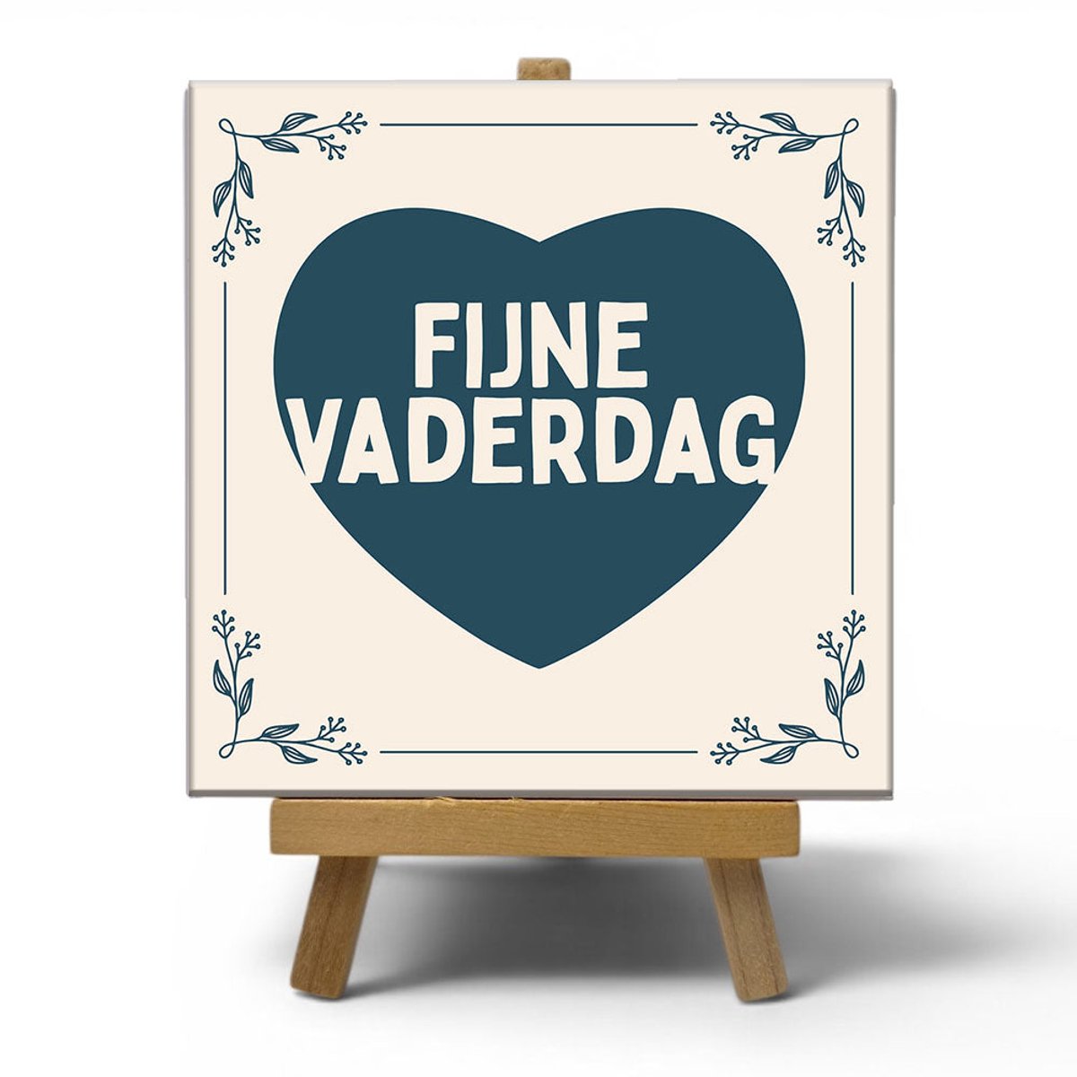 NewCity Geschikt voor Keramisch cadeau tegel vaderdag - Spreuktegel vaderdag - Cadeau voor vaderdag - 11 x 11 cm - Inclusief standaard Meerkleurig