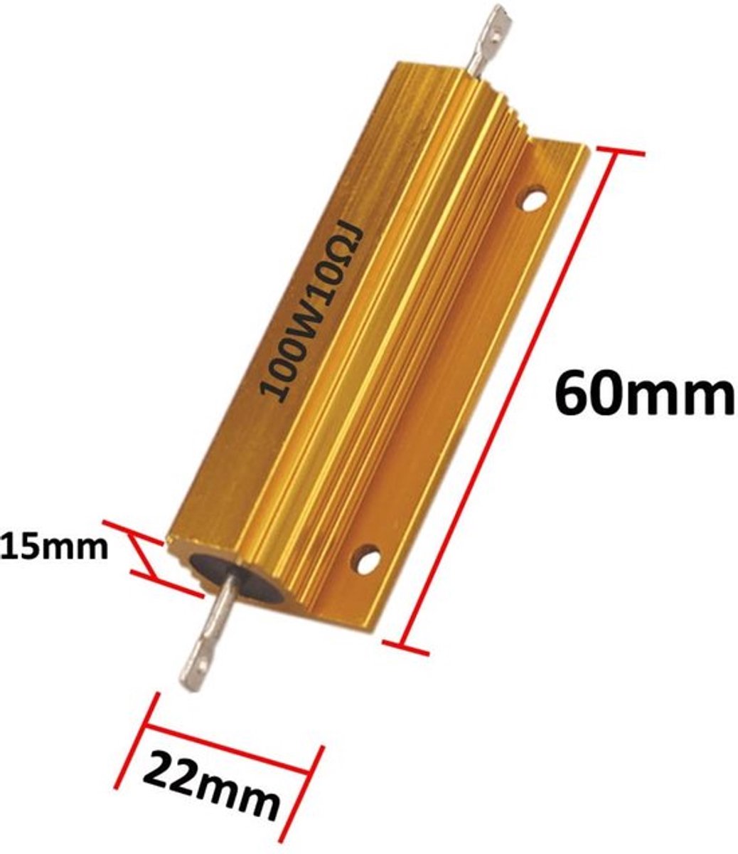 Store_7 - 100w Weerstand - 10 Ohm Aluminium Behuizing - Duurzaam en