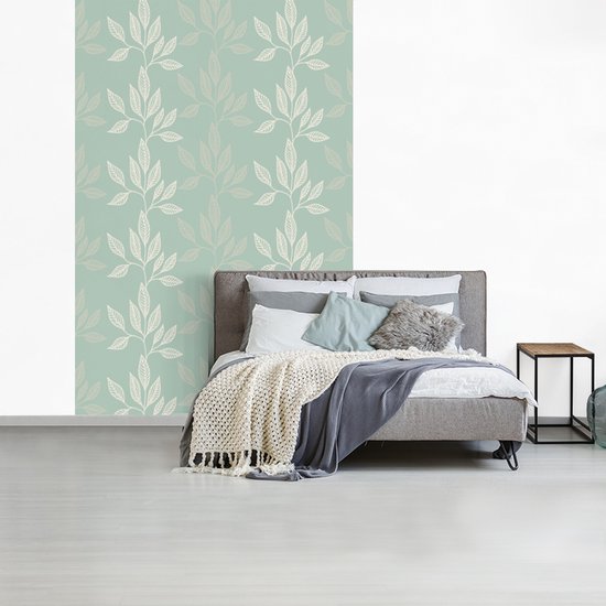 Motif à rayures verticales de feuilles 155x240 cm