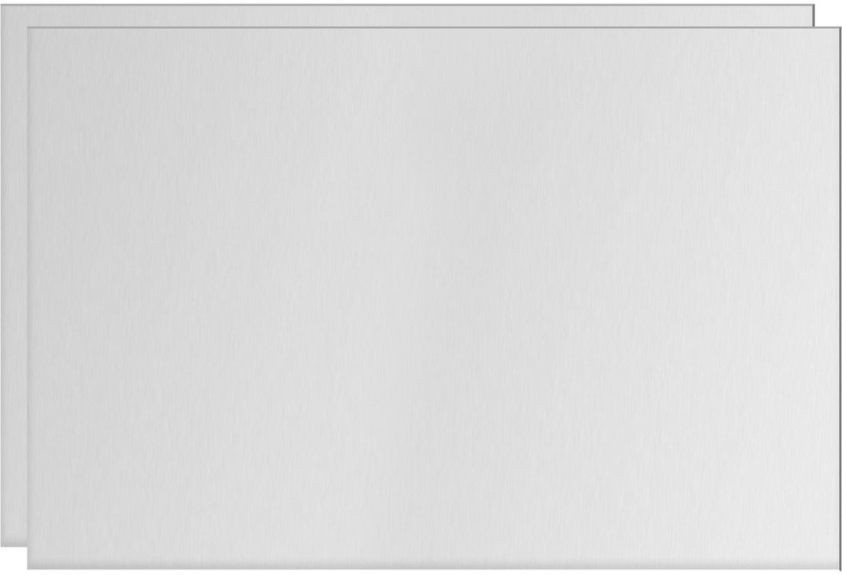 Dailygoods - QUARKZMAN Aluminium plaat, 2 stuks, 300 mm x 200 mm x 1,5 mm (0,24 inch) dik, vierkant, 6061, aluminiumplaat voor industrie, zilverkleur