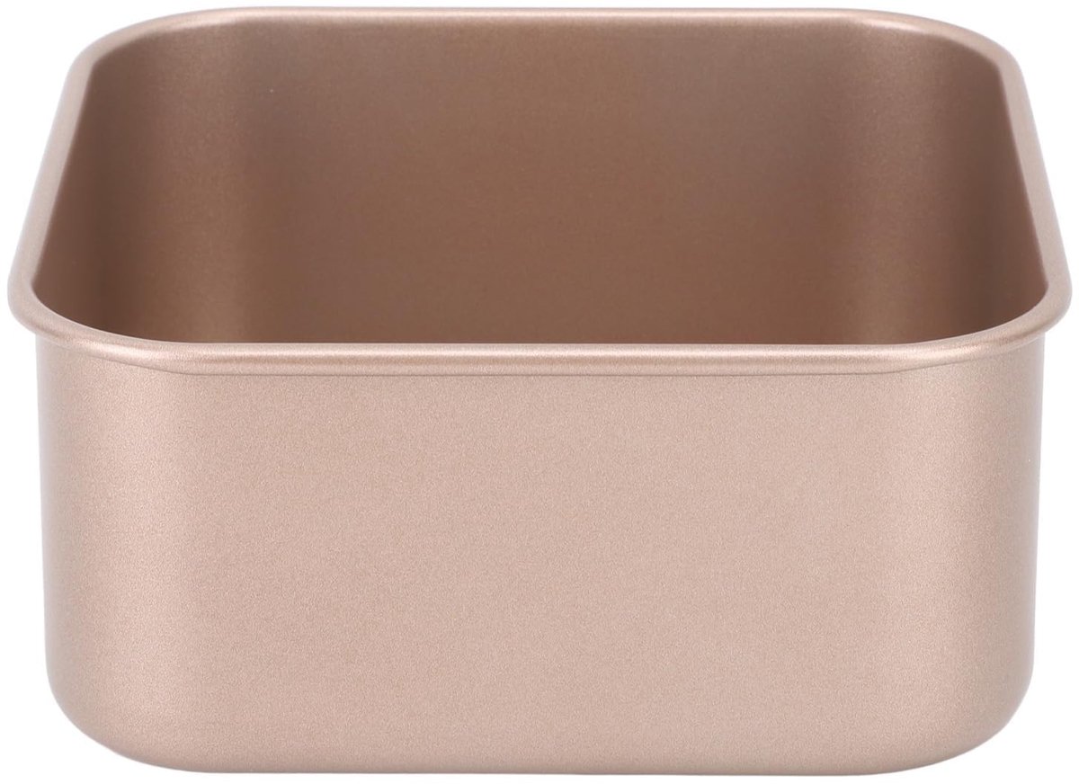 Dailygoods - Diepe Vierkante Cakevorm - Anti-aanbak Gouden Bakvorm voor Cake en Brood