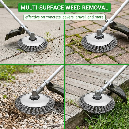Solidchoice- Borstel voor bosmaaier - Onkruidborstel - Stalen Borstel - Accessoires voor Bosmaaier - Slijtvast - 6 Inch van Solidchoice — afbeelding 4