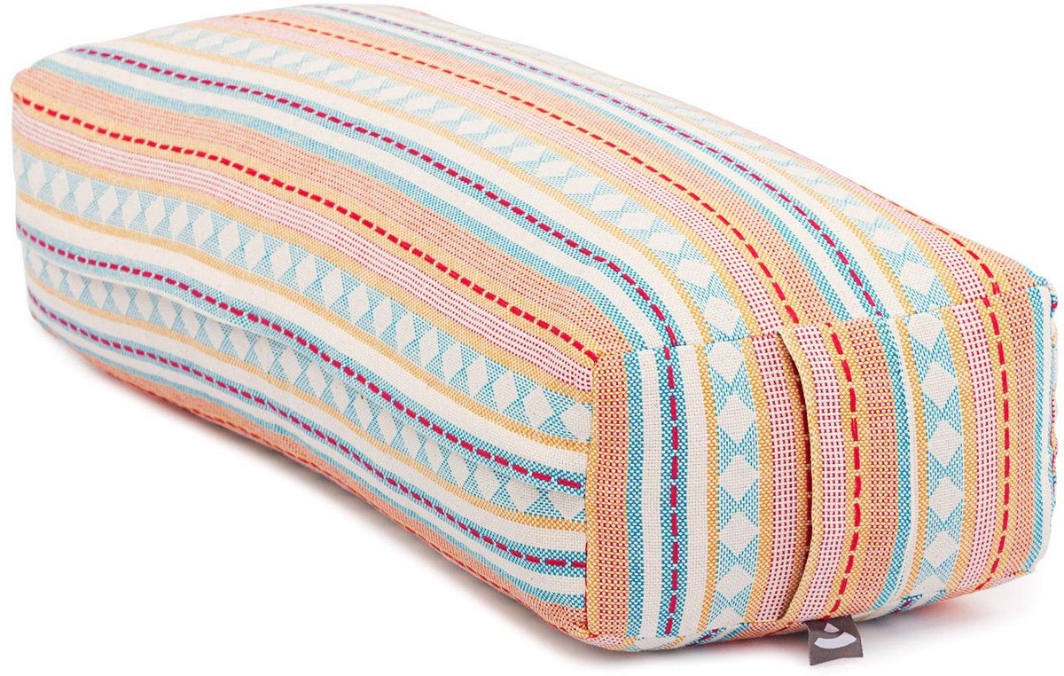 Dailygoods - Salamba Bolster Hoekig Yogakussen met Biologische Speltvulling