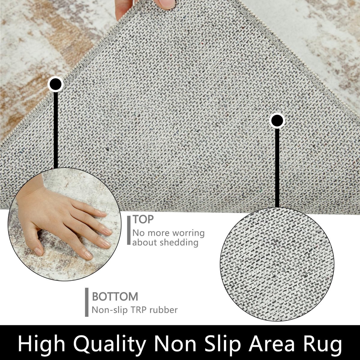 Vloerkleden voor woonkamer 160 x 230 cm slaapkamertapijt, zachte, moderne abstracte tapijten, wasbaar antislip vloerkleed, 5 mm dun, laagpolig, vloertapijt voor woonkamer, slaapkamer, eetkamer