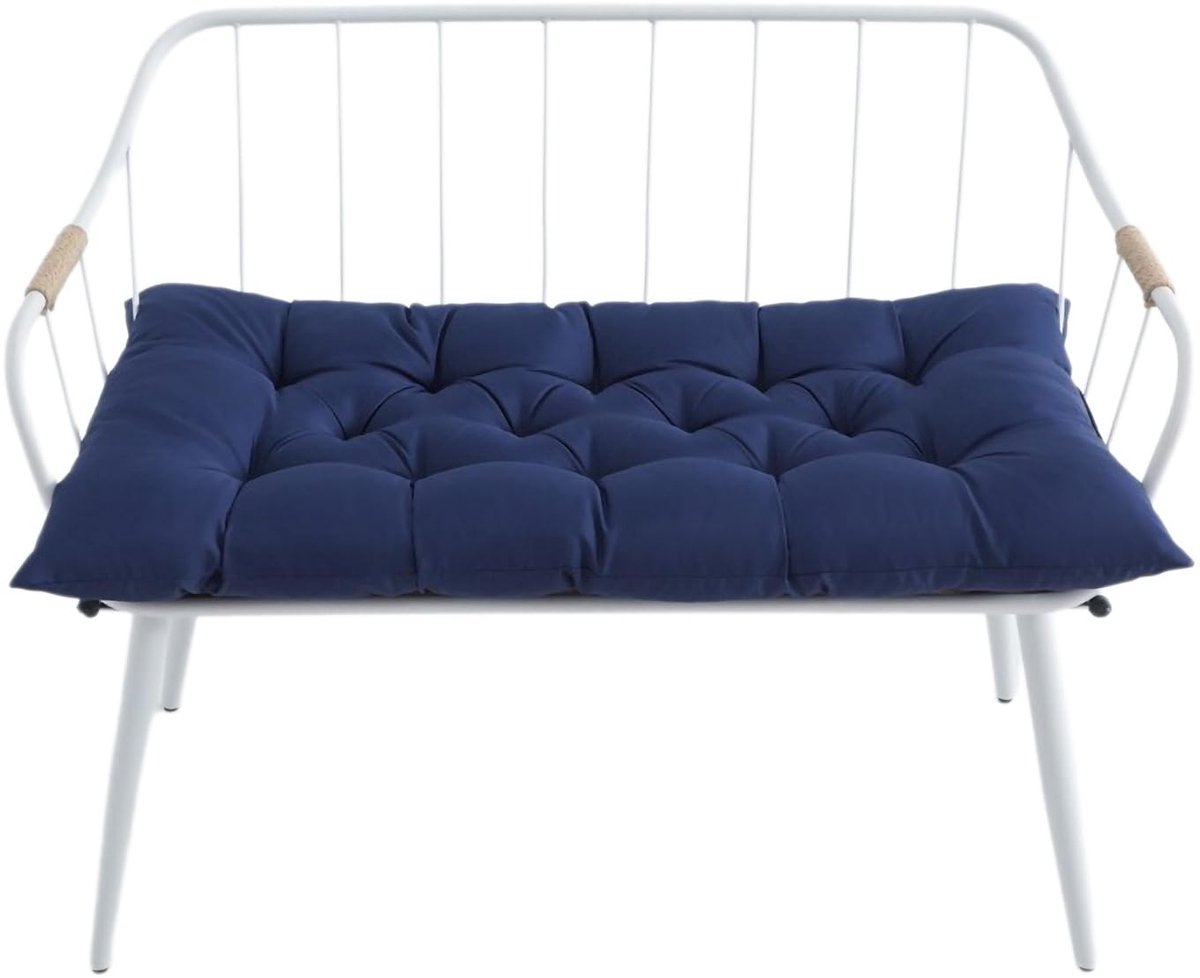 zitkussen, voor binnen en buiten, schommelkussen, kussen voor tuinbank en palletkussens (Donkerblauw, 150 * 50 * 8 cm)
