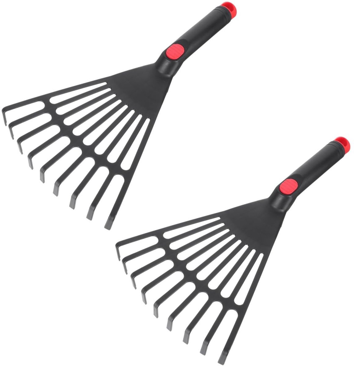 Dailygoods- Handhark 2 Stuks - Tuinhark - Grashark - Bladhark - Klein - Voor Bladeren - Hark