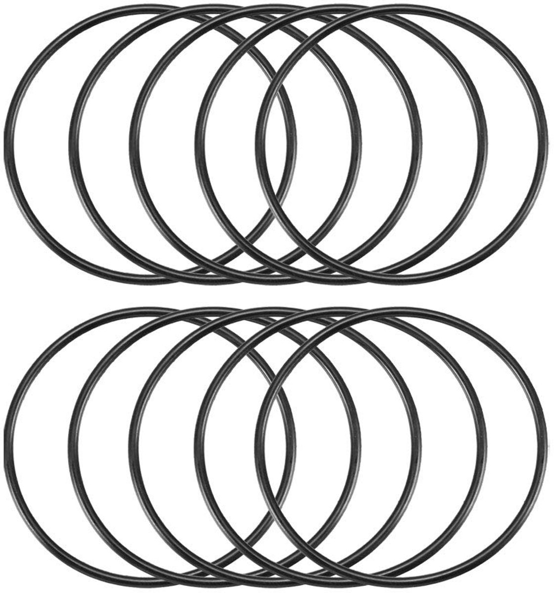 10 Stks Zwart Rubber Olie Afdichting O Ring Pakking Wasmachines 40mm x 37mm x 1.5mm
