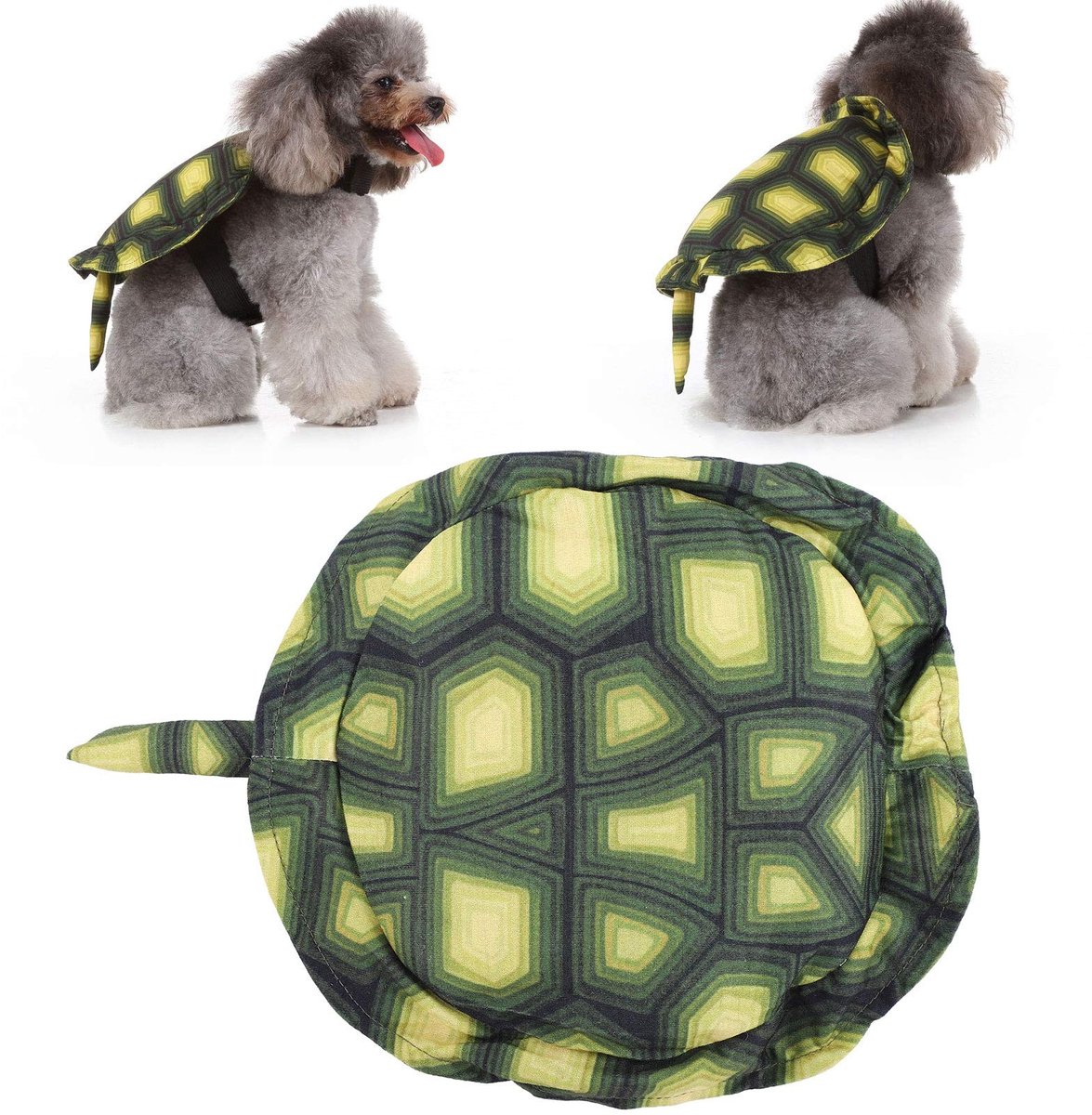 Dailygoods- Hondenkostuum Schildpad - Halloween Kostuum - Feestkleding - Verstelbare Pasvorm - Geschikt voor Kleine/Middelgrote/Grote Honden - Polyester Materiaal - Huisdierkostuum