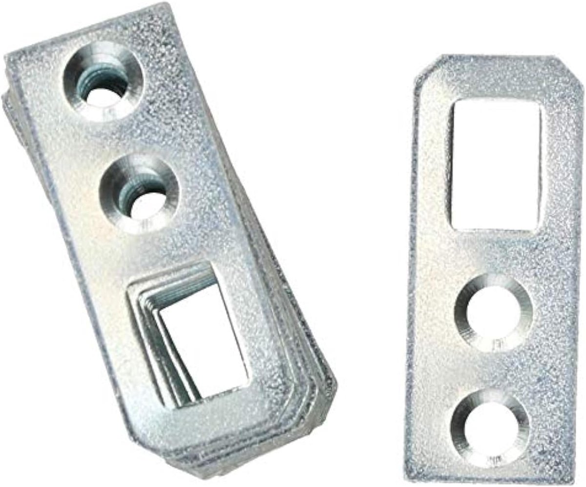 Kastophanger 30 x 12 x 1 mm Ver.Vormen Kastophanging Meubelhanger Bedbeslag Verzinkt Meubelophanging Zilver Platte connector (25)