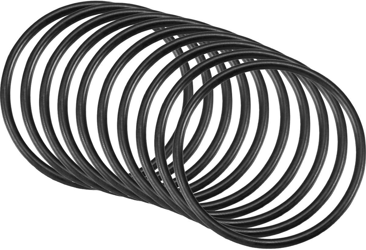 10 stuks nitrilrubber, O-ring, sluitring, nitrilrubber, 45 mm x 40 mm x 2,5 mm, voor kraan, loodgieter, reparatie, afdichting, zwart