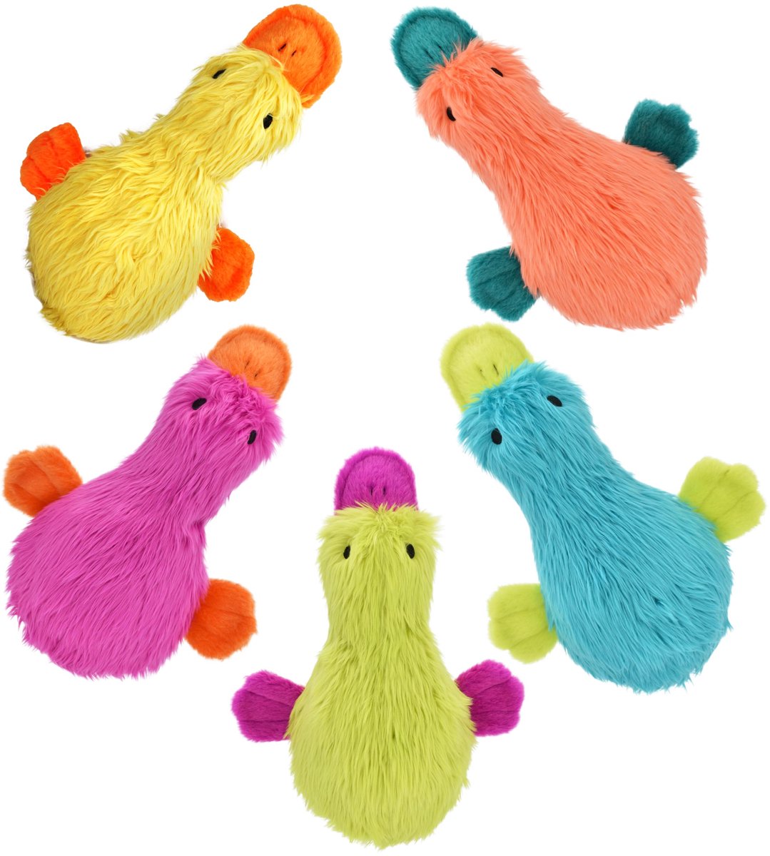 Duckworth Pluche gevulde hond speelgoed, diverse kleuren, (Pack van 1)