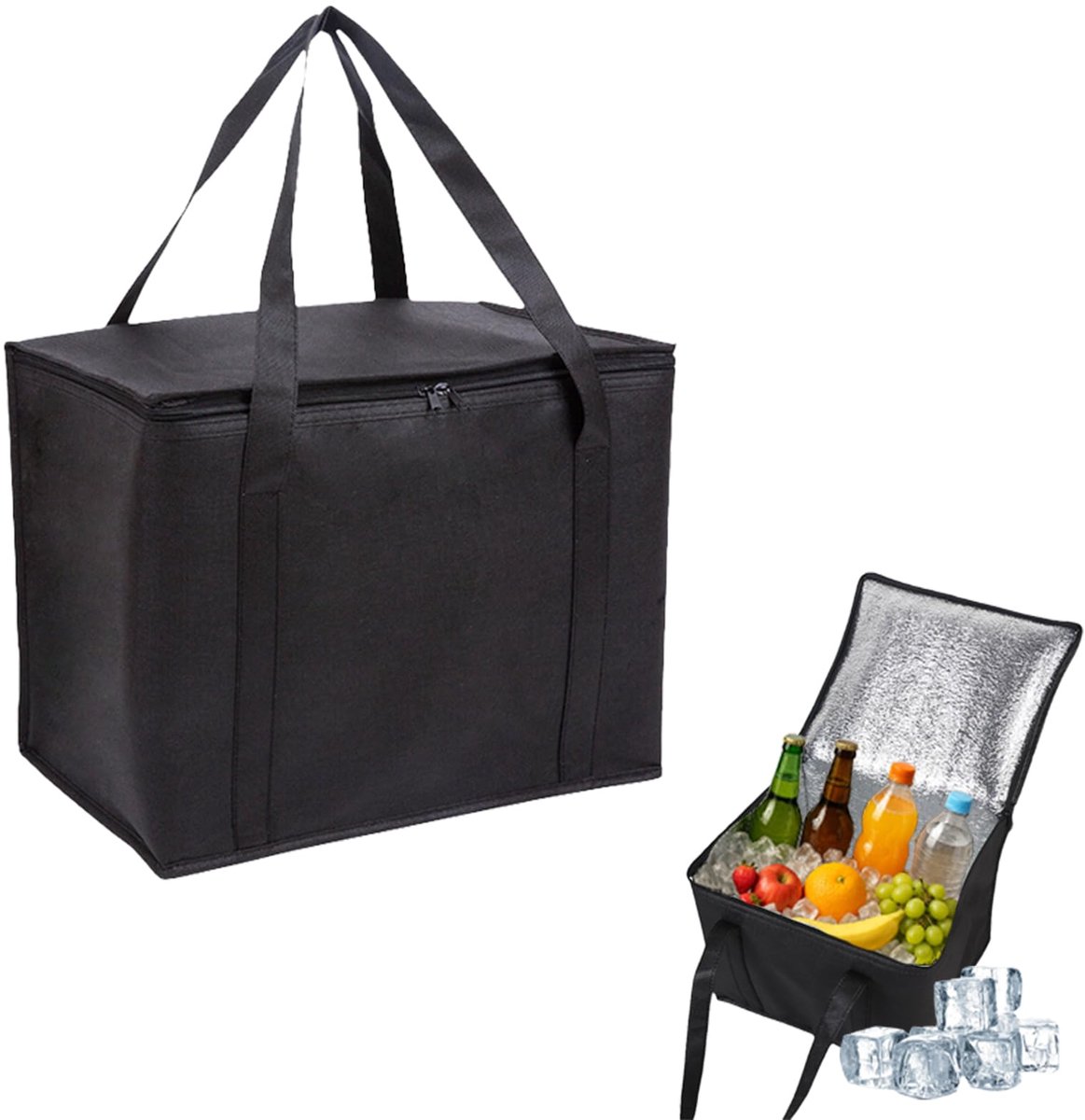 Koeltas 35L Opvouwbaar, Grote Isolatietas Waterdicht en Herbruikbaar, Picknicktas voor Auto, Strand, Camping, Reizen, BBQ