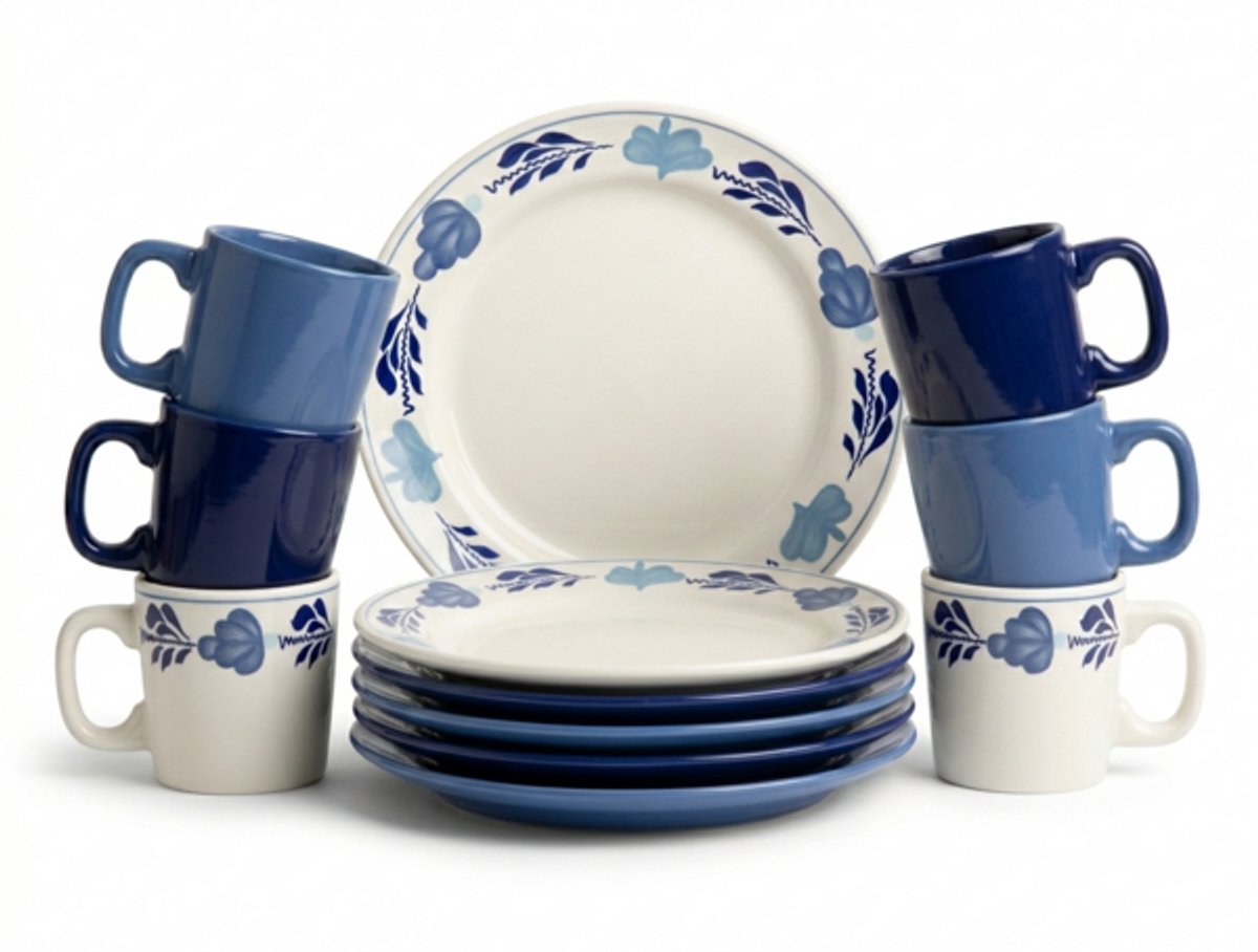 Royal Boch Boerenblauw Serviesset 12 delig