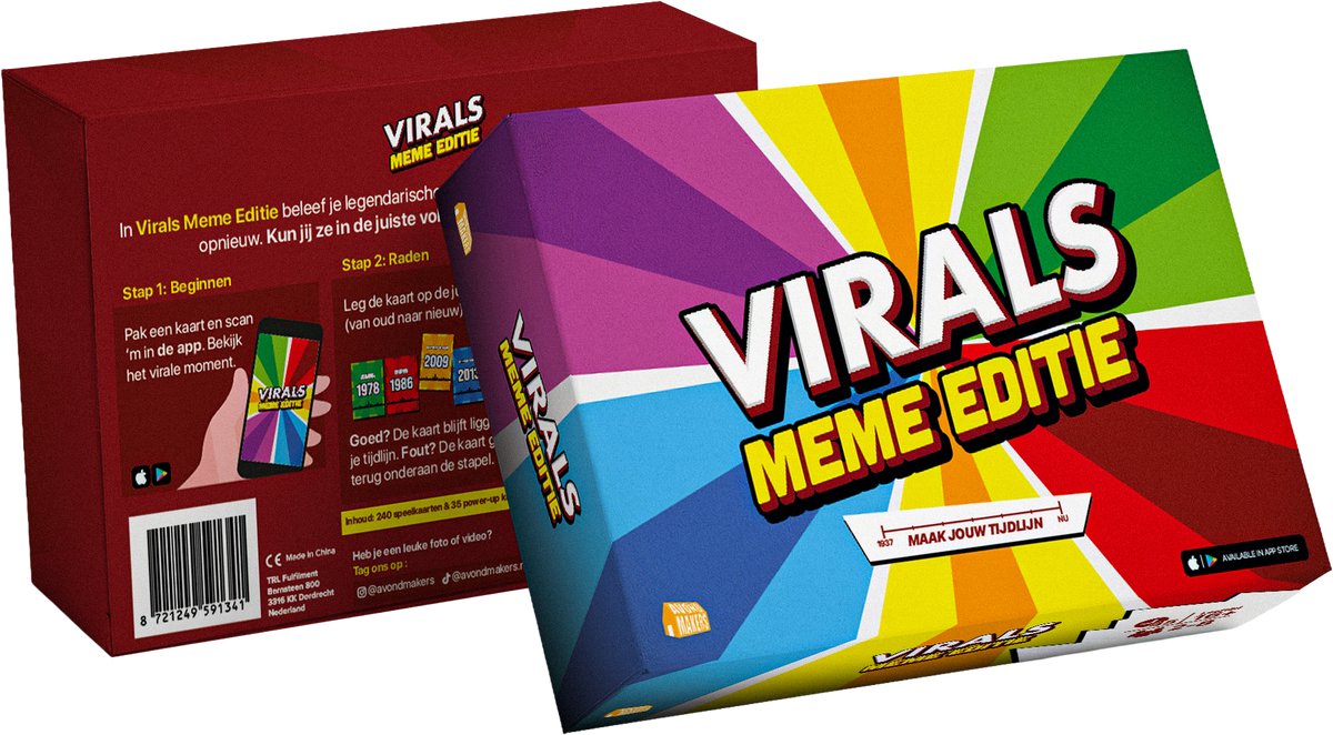 VIRALS: MEME EDITIE - Avondmakers - Party Game - Kaartspel met App