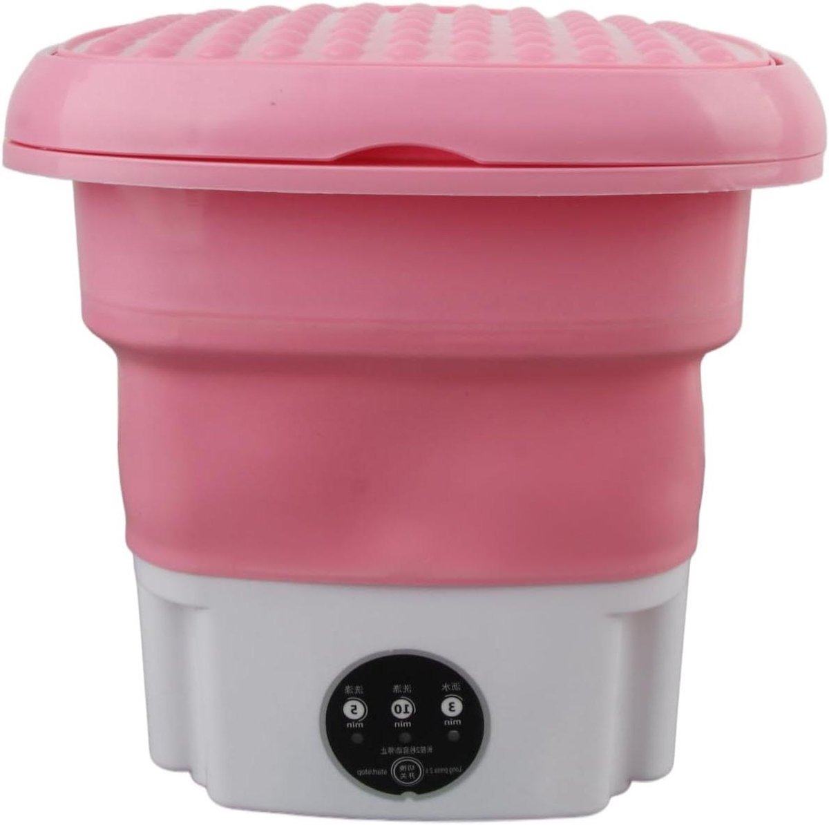 Draagbare Mini Wasmachine Opvouwbare Wasmachine Kleine Wasjes Opvouwbaar Compact Design 1.41 kg Roze
