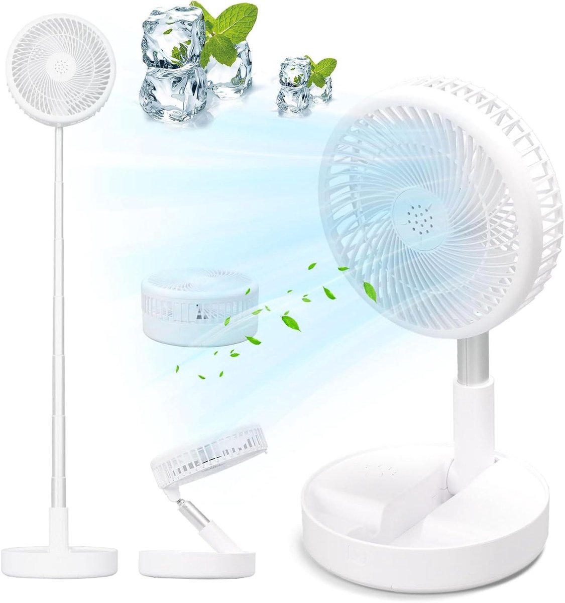 Opvouwbare Ventilator - Tafel Vloer - Draagbare Verkoeling - 7200 mAh Accu - 9-100 cm - Normaal
