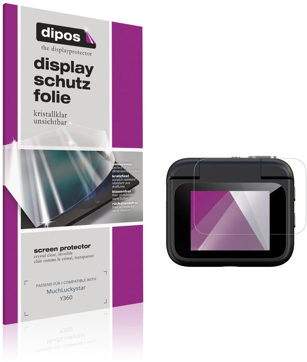 dipos – 4x Beschermfolie geschikt voor MuchLuckystar Y360 | Krasbestendige & heldere Screenprotector Ultra-Thin