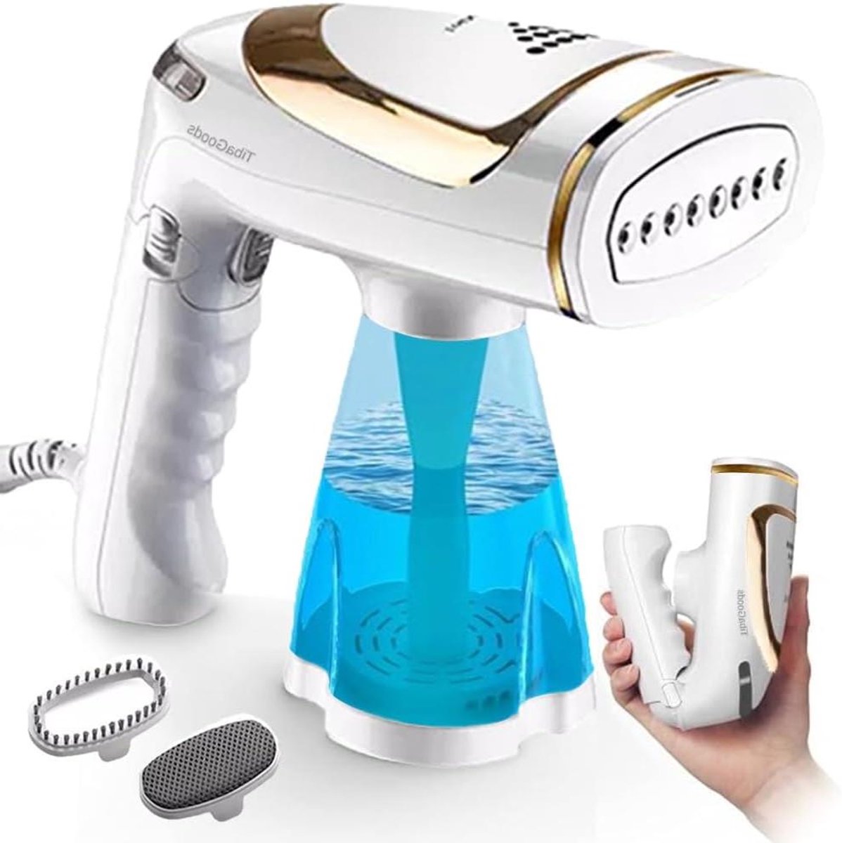 Kledingstomer - Handstomer Stoomreiniger - Kreukels Verwijderen - Snel Opwarmend - 350 ML Reservoir - Wit