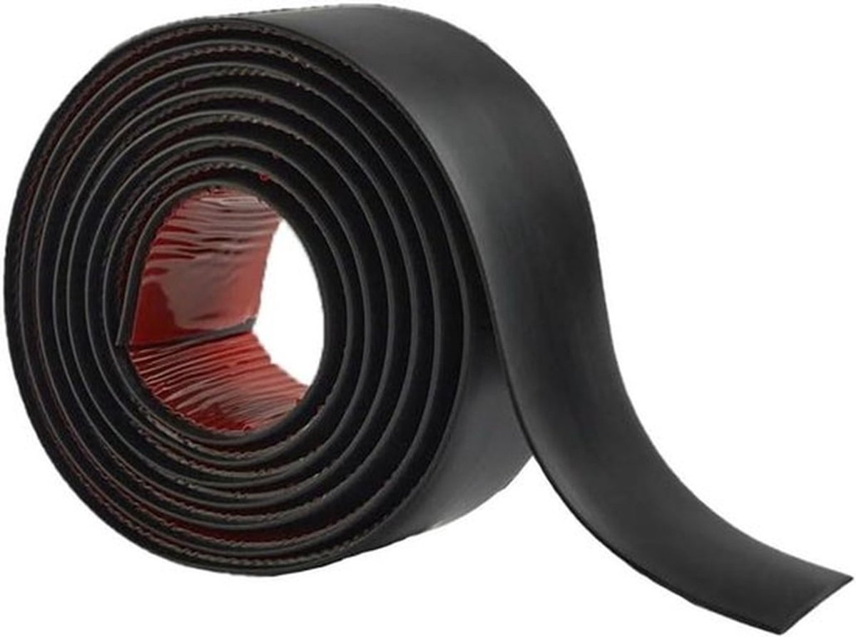 Laminaatvloer drempel overgangsstrip zwart 5 cm - PVC deur drempelstrip - Vinyl vloeren randbekleding