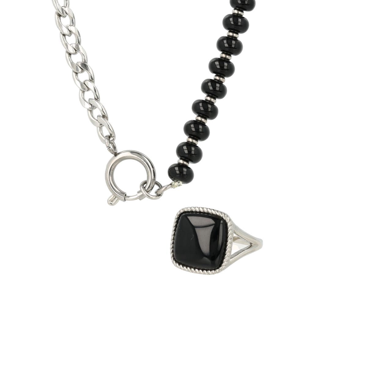 My Bendel - Amazoniet Sieraden Set Zilverkleurig - Zonnetjes Hanger - met Luxe Cadeauverpakking | Sieraden Voor Dames