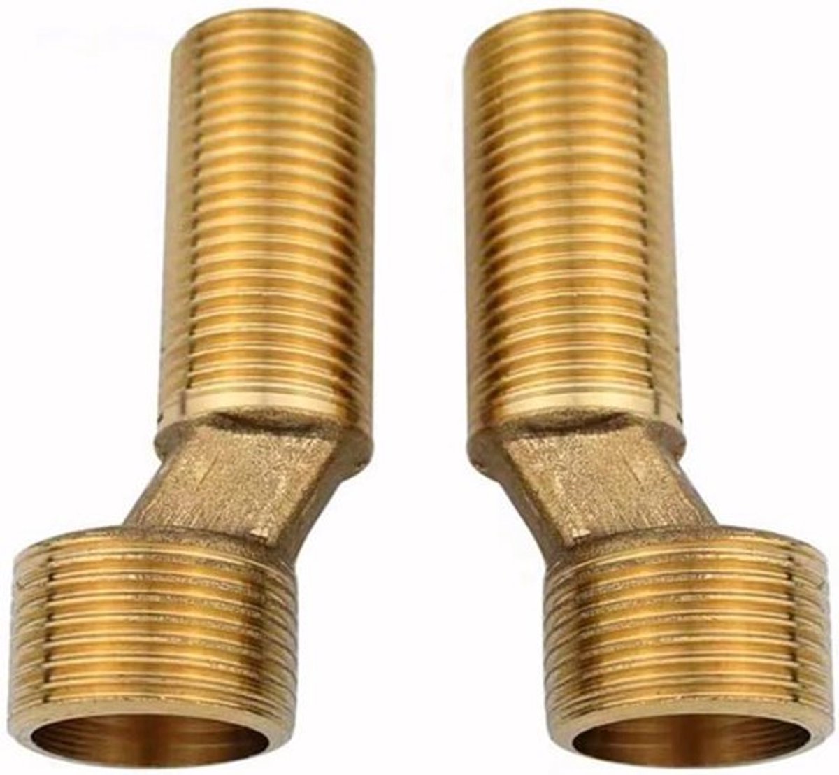 2 stuks adapter voor douche, S aansluiting 3/4 inch naar 1/2 inch, verstelbare zwenkarm, lengte 65 mm, excenter wandmontage.
