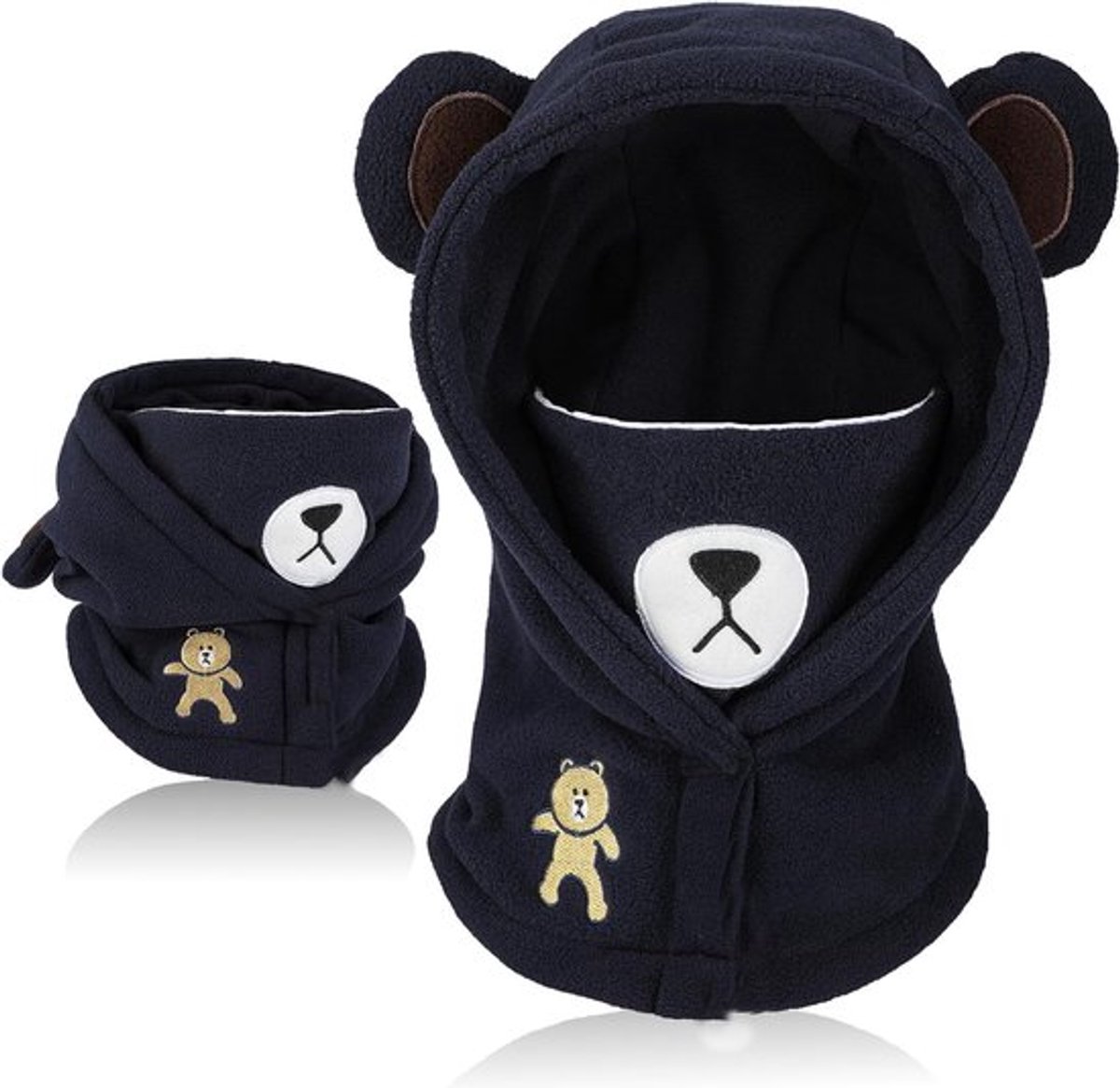 Thermische Fleece Balaclava met Dierenthema voor Kinderen - Multifunctionele Winddichte Ski Masker, Warme Hoed en Nekwarmer voor Jongens en Meisjes