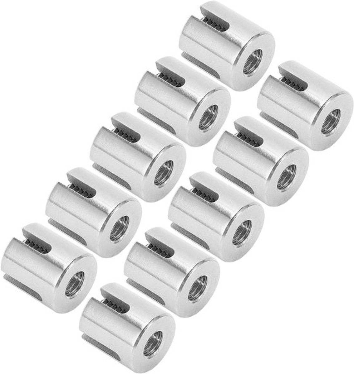 30 Stuks M8 Kruiskabelklemmen voor Draad, Touw of Stang - RVS Klemmen zonder Boren, Geschikt voor 3mm Dikte