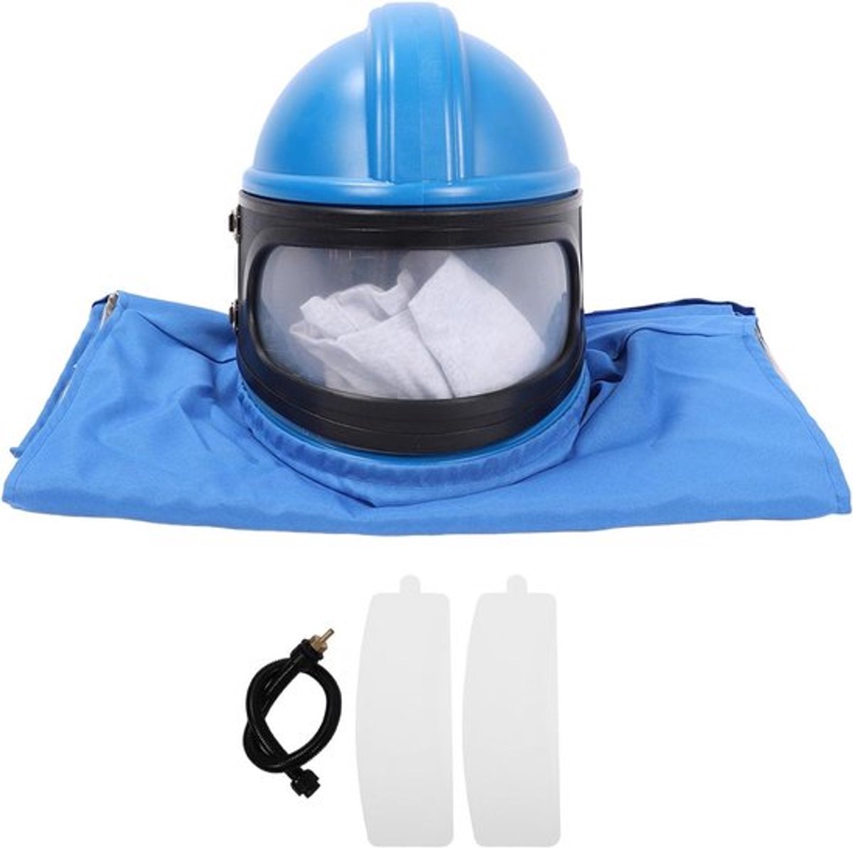 Zandstraalhelm met Luchttoevoer en Veiligheid - Beschermende Zandstraal Hood met Luchttoevoer