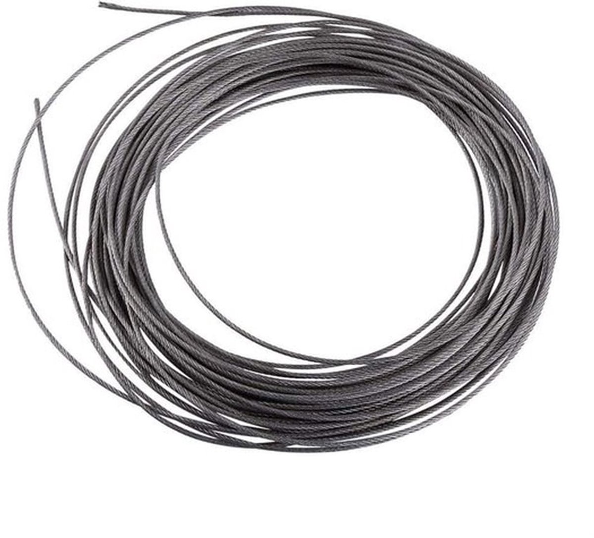 Staaldraad 1,5 mm - 15 Meter - RVS 304 - Hoge Temperatuurbestendigheid - 7x7 Constructie - Veelzijdig Gebruik - Staalkabel