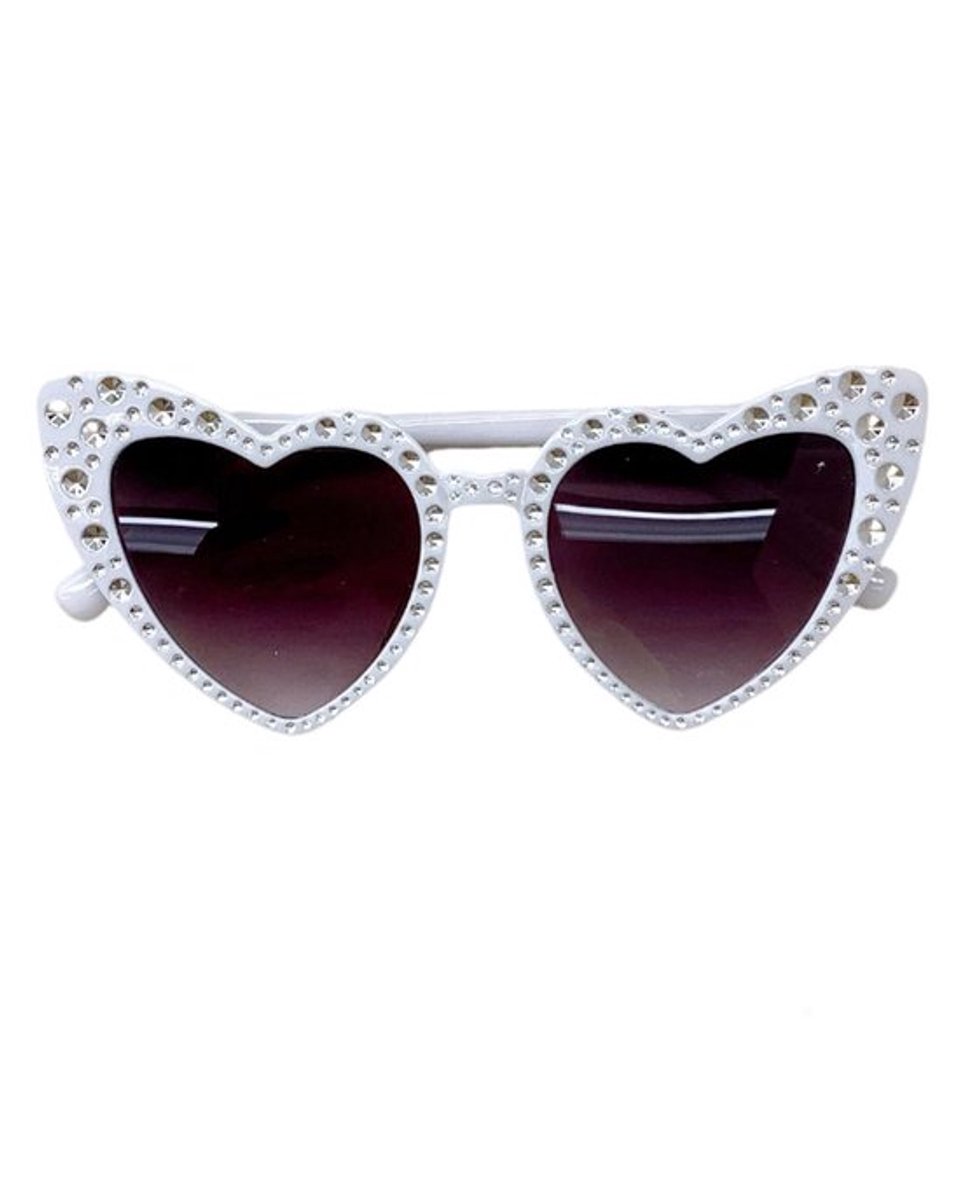 Zonnebril Hartvormig - Retro Zonnebril - UV400 Bescherming - Parels - Uniseks - Hoogwaardige Materialen - Fashion Eyewear