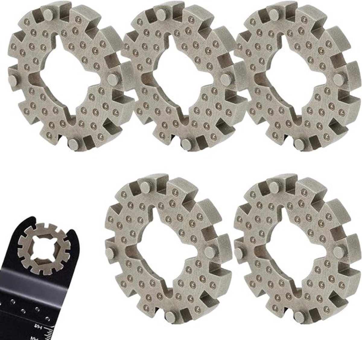 Adapters voor oscillerende zaagbladen - Set van 5 stuks, compatibel met Fein multicutter - Universele gereedschapsadapter voor elektrisch gereedschap
