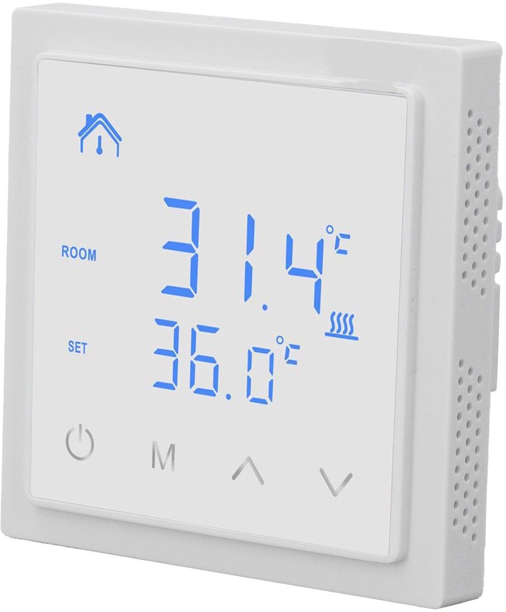 SnelShoppen - Slimme WiFi-thermostaat voor thuis met LED-display, temperatuurregelaar (85-250V), compatibel met HomeKit, vloerverwarming en HVAC (wit)