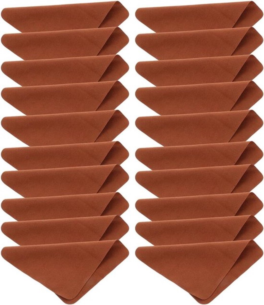 Suède brillenpoetsdoeken - set van 20 stuks - dubbelzijdig - voor brillen, telefoons, camera's, tv's - laptops, tablets - ramen, spiegels