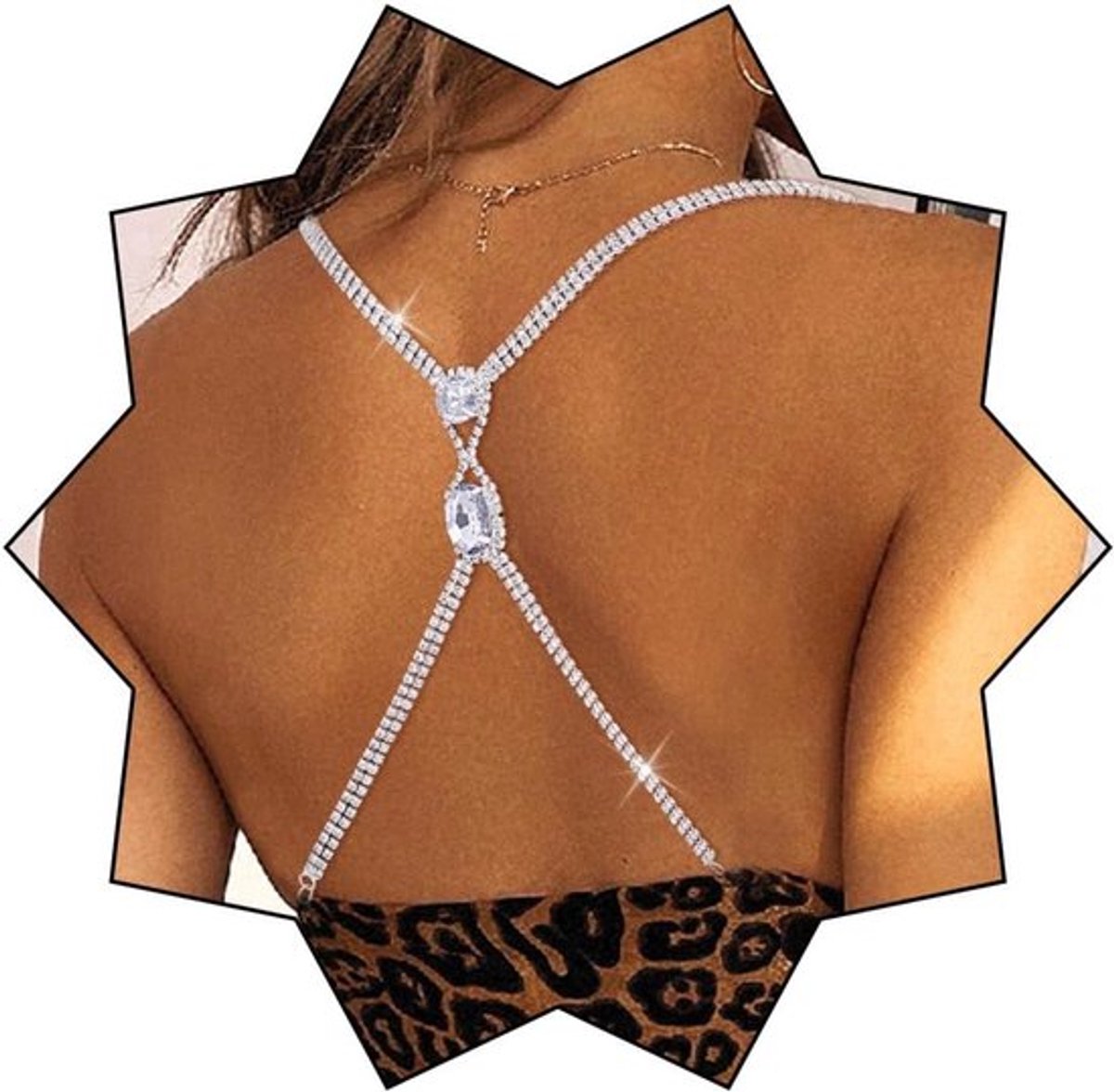 Sprankelende rhinestone bh-houders met kristallen - antislip bh-straps voor feesten en avondkleding voor dames