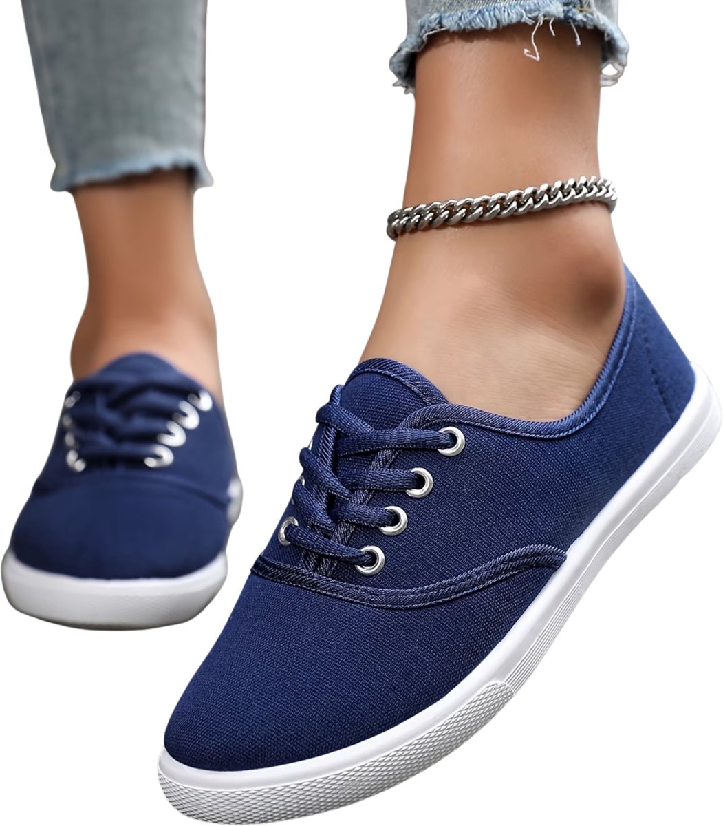 Currero Schoenen Dames Sneakers Comfortabel Slippers Casual Volwassenen 44 Blauw