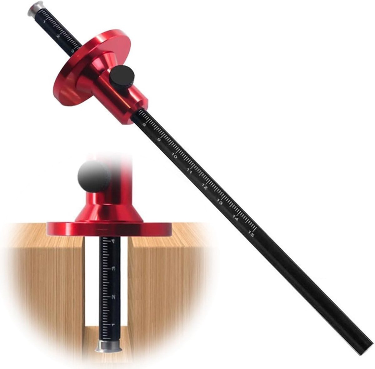 Precisie Markeer Gauge met Micro Verstelbare Functie, Markeer Mes en Aluminium Gereedschap voor Houtbewerking en Meubelconstructie