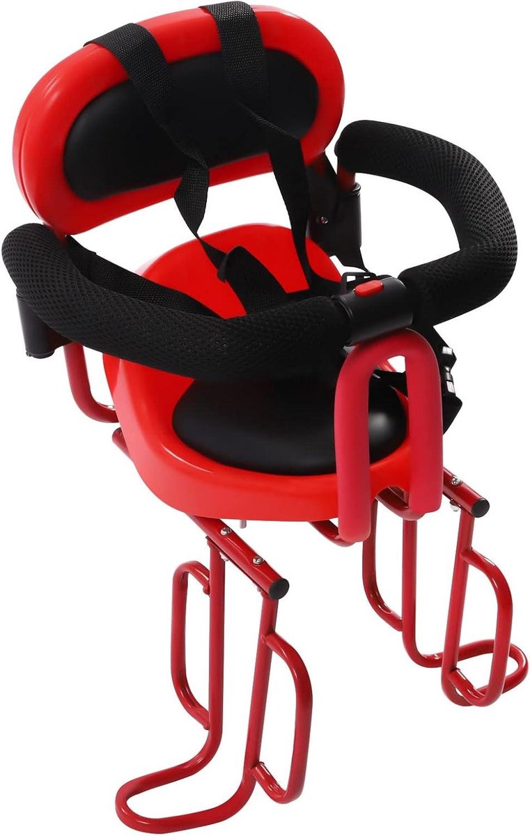 Kinderfietszitje - Fietsstoeltje Achter - Veilig Vervoer - Verstelbaar Harnas - 36x52cm - Rood